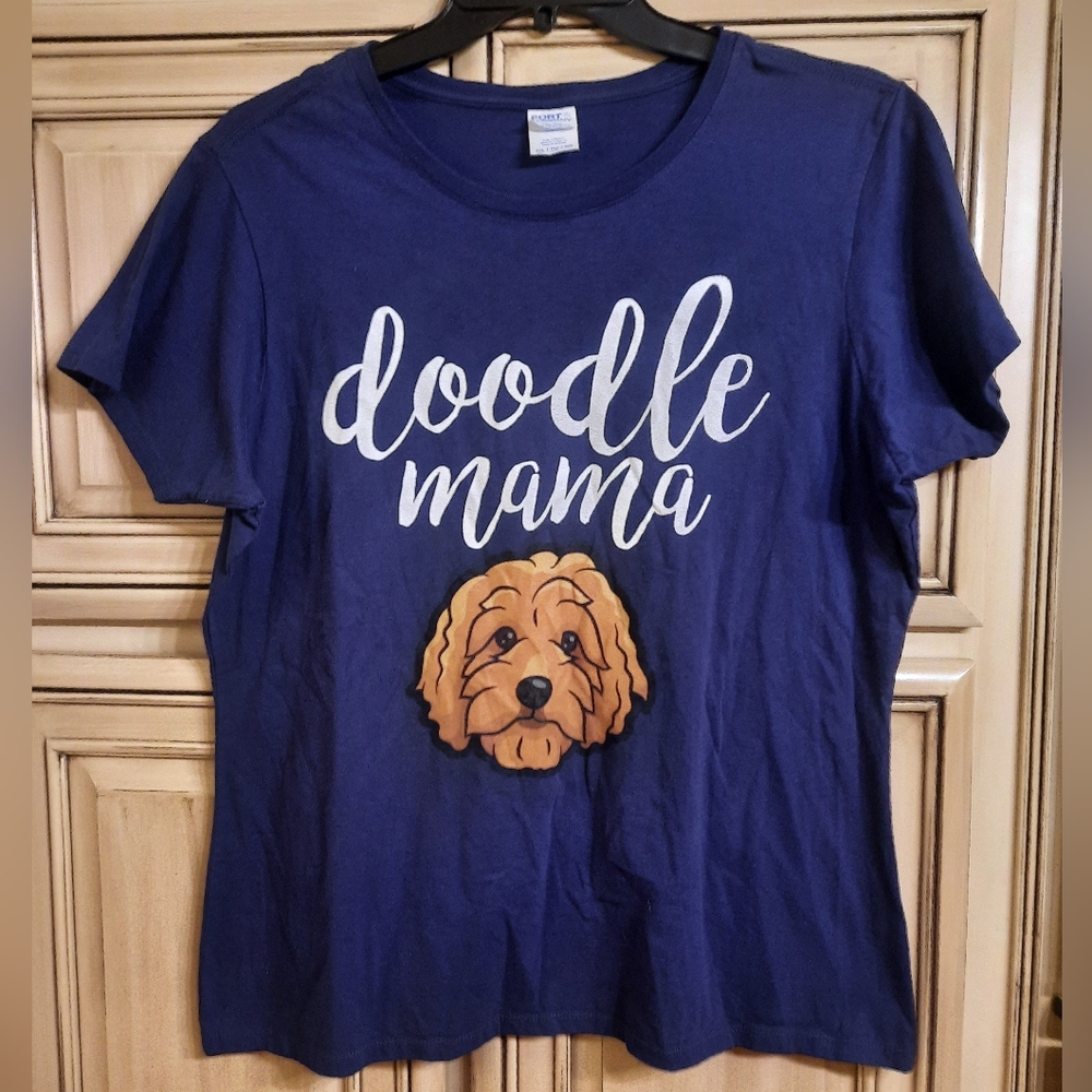 Doodle Mama Tshirt -‎ Size XXL - Blue - Port & Co.